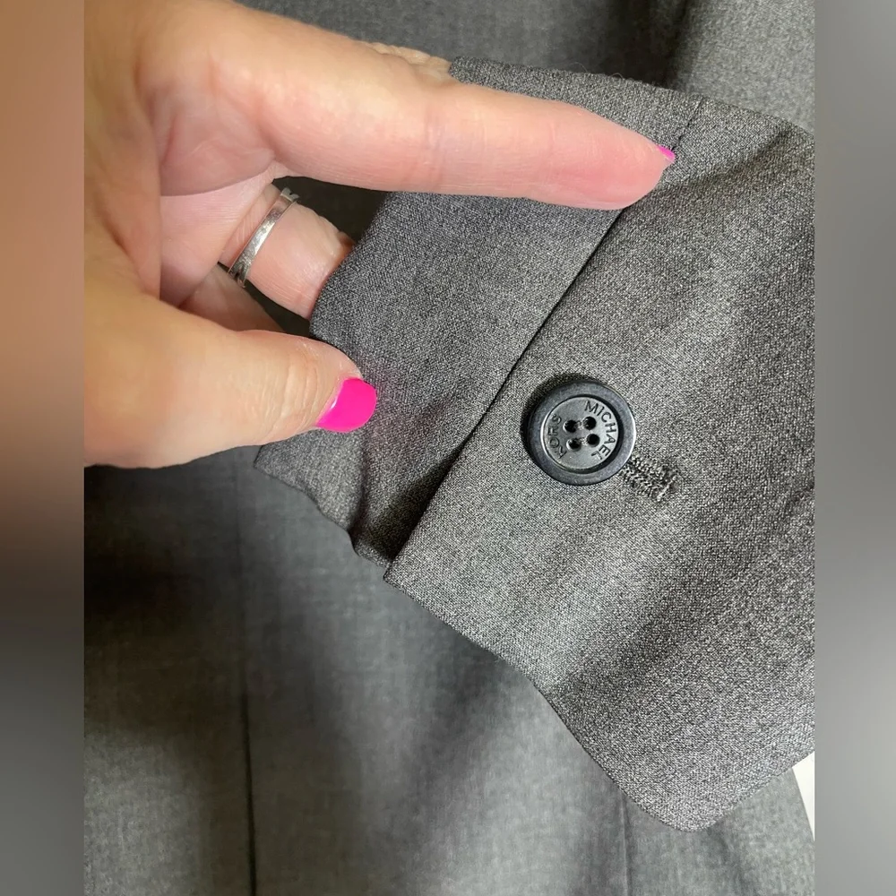 Michael Kors Gray Blazer Tailored Suit Jacket‎